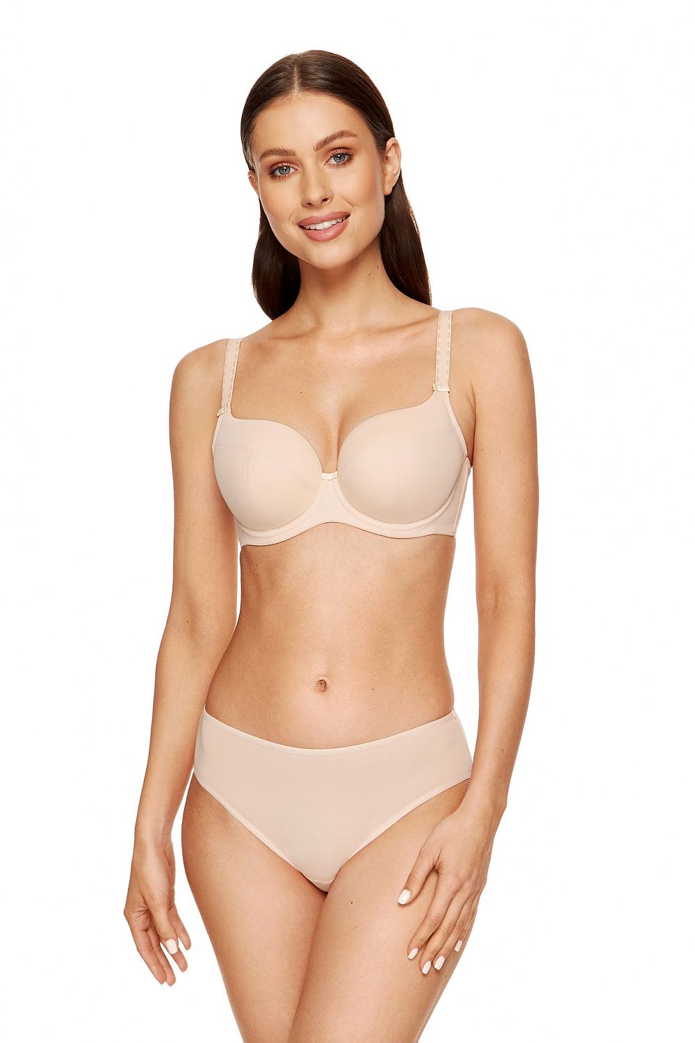 Soutien-gorge corbeille invisible baleine confort beige en coton certifié pour un maintien optimal et une douceur quotidienne.