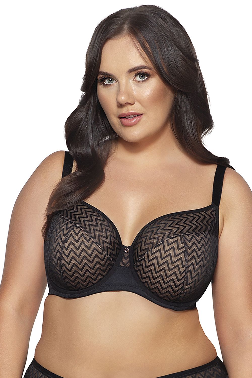 Femme soutien-gorge avec armature zébré noir minimiseur grande taille