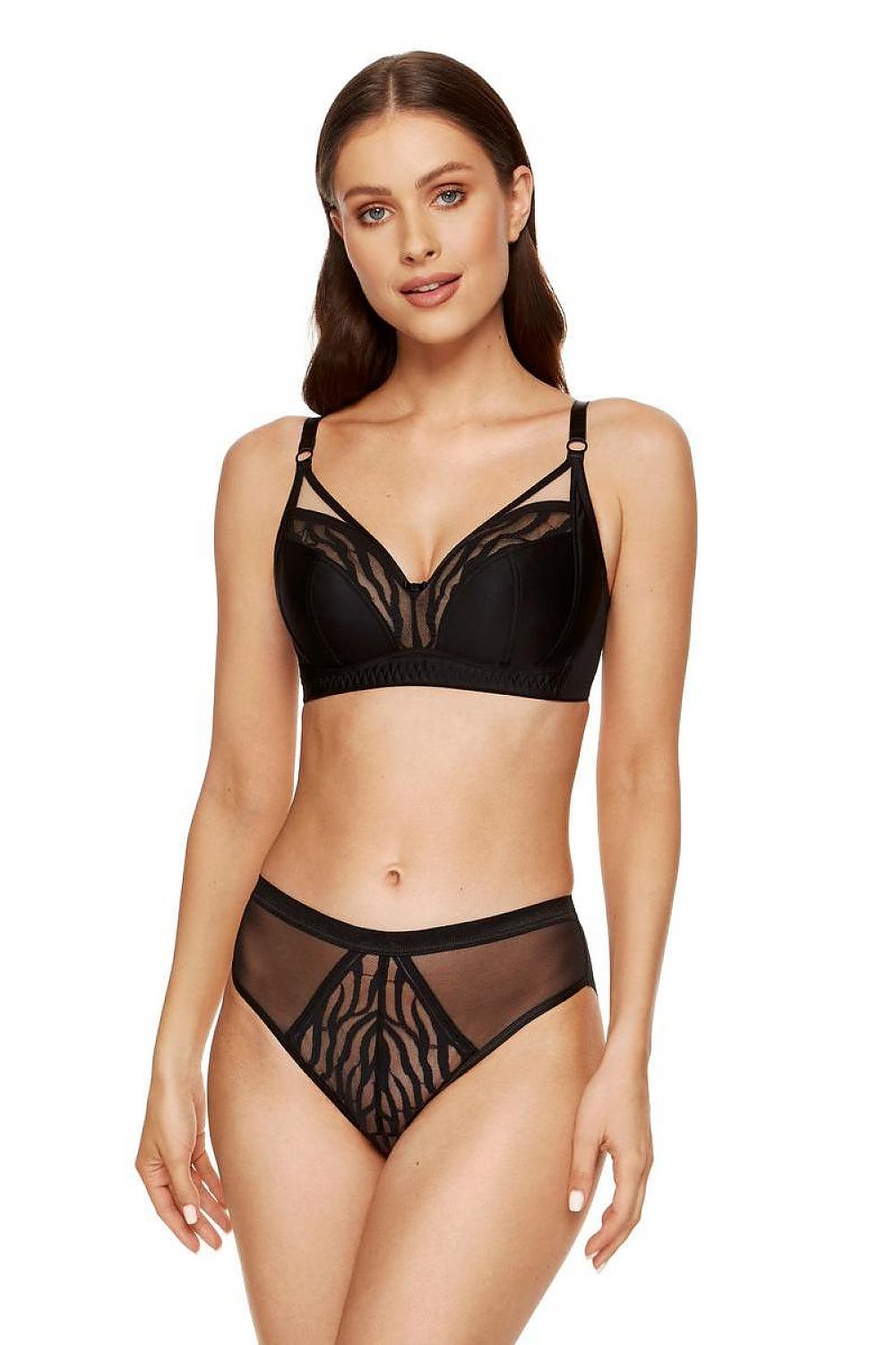 Soutien-gorge sans armature dentelle zèbre