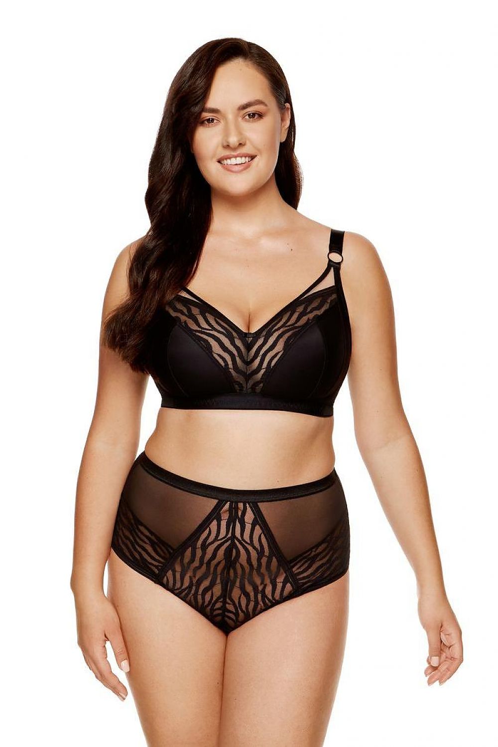 Soutien-gorge sans armature dentelle zèbre