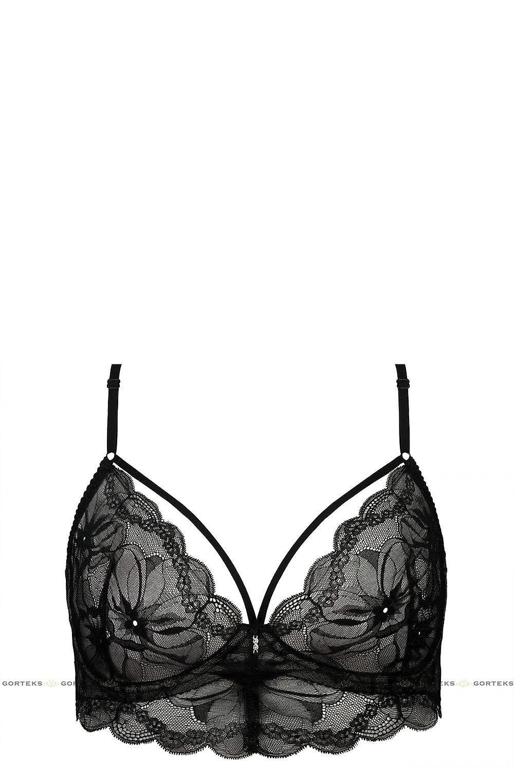 Soutien-gorge balconnet en dentelle florale noire, design séduisant et élégant pour une silhouette valorisée.