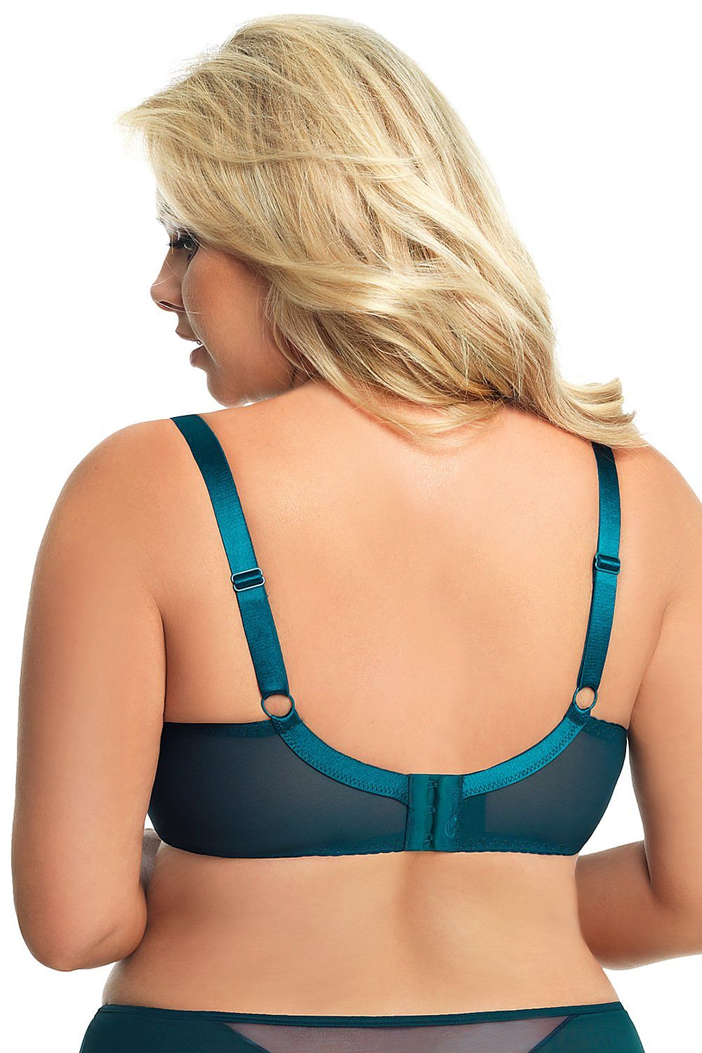 Soutien-gorge grande taille à armatures couleur verte, élégant et sexy adapté à toutes les silhouettes.